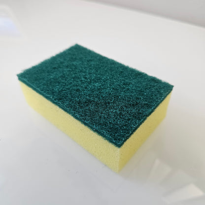 DuraClean® Premium Sponge Scourers – 10 Pack (High-Density Yellow & Green)