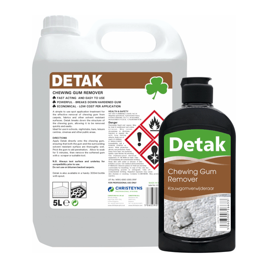 Detak Chewing Gum Remover – 300ml & 5L – Solvent-Based Spot Treatment – Clover Christeyns