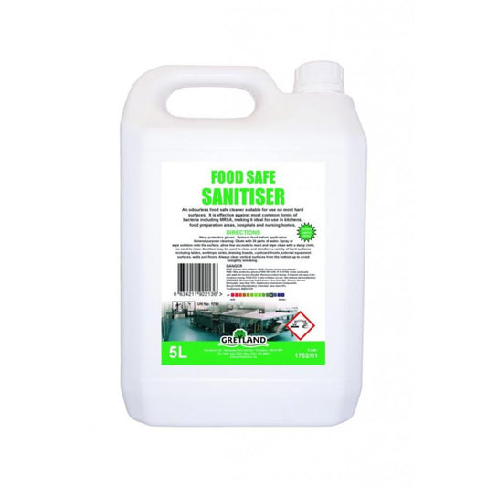 Greyland Food Safe Sanitiser – 5L (EN1276 Certified)