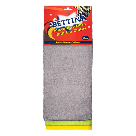 Bettina 3pc Microfibre Ultra Car Buff Cloths – Soft Touch