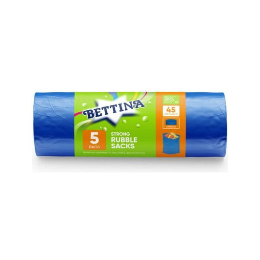 BETTINA 5pc Strong Rubble Sacks 45L – Royal Blue – Recycled LDPE
