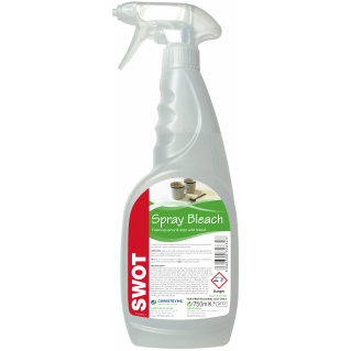 Swot 750ml Spray Bleach Cleaner – Foaming Spray & Wipe – Clover Christeyns