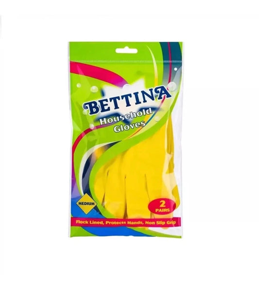 Bettina 2 Pairs Yellow Household Gloves