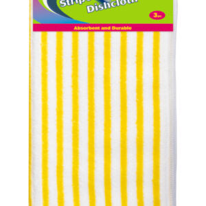 Bettina 3pc Striped Microfibre Dishcloths – Absorbent & Durable